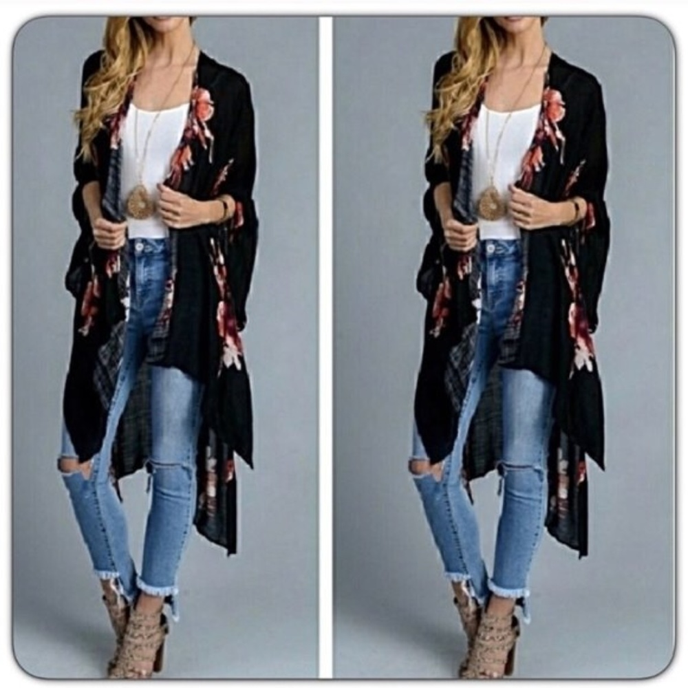 Boho floral kimono - Picture 1 of 3